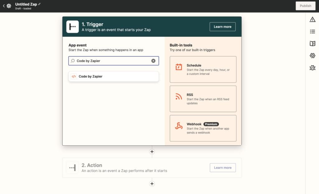 Select Your Trigger - Zapier